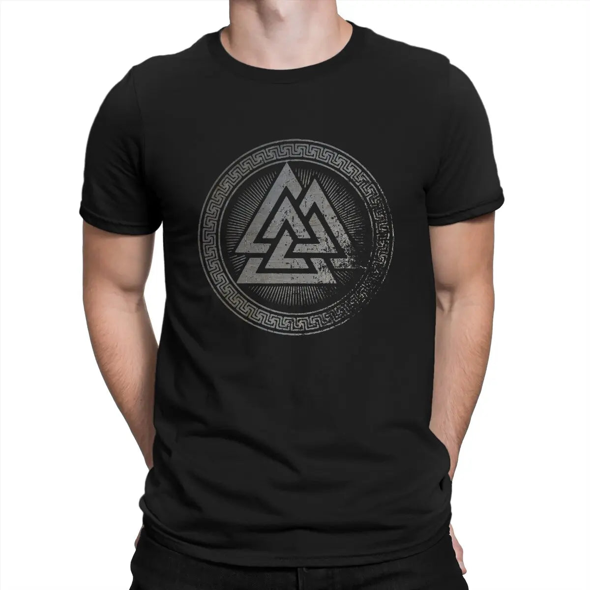 Camiseta de Algodón Valknut - Alianza de Estilo y Tradición Nórdica