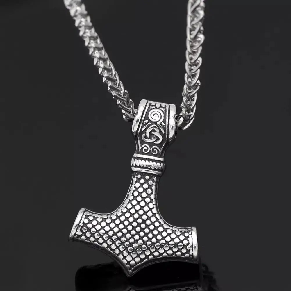 Collier Mjolnir en Acier Inoxydable argent