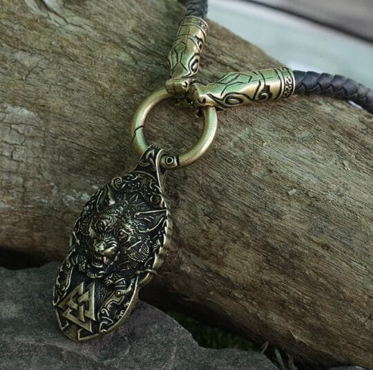 Collier Viking du puissant "Loup de Fenrir".