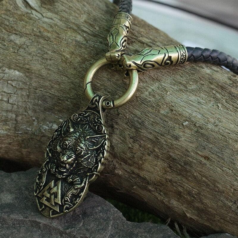 Collier Viking du puissant "Loup de Fenrir".