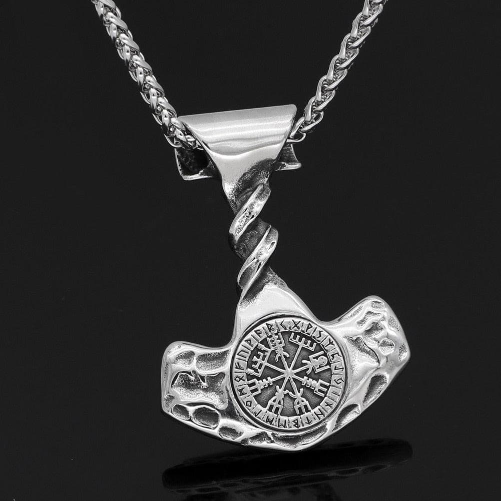 Collier les torsades de Mjolnir et Vegvisir.