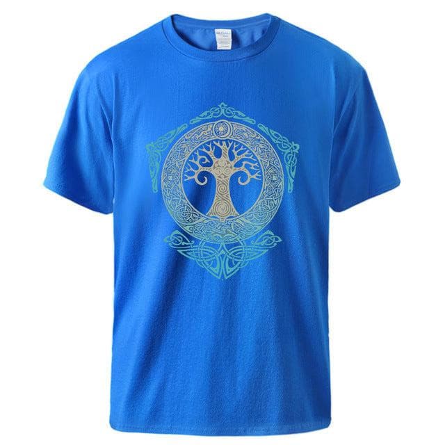 T-shirt Viking Yggdrasil Bleu