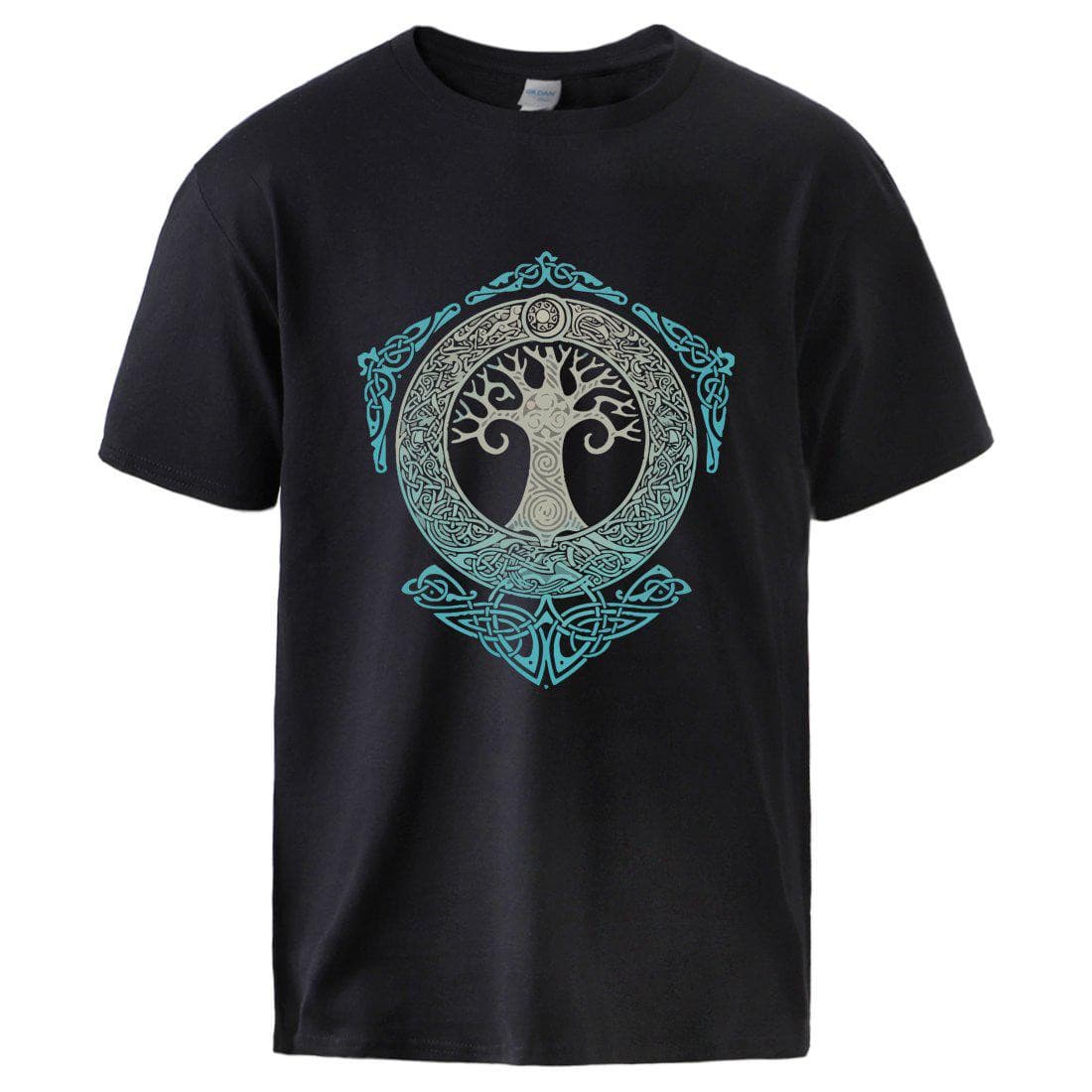 T-shirt Viking Yggdrasil Noir